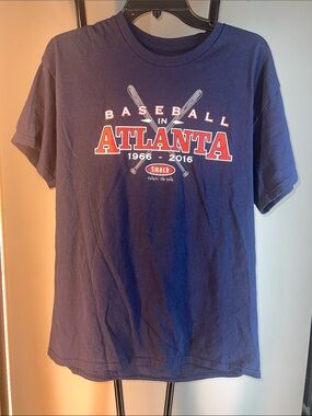 Men's Navy 'Atlanta Baseball' Short-Sleeve Graphic Tee